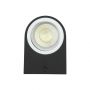 VT-7652 2 WAY GU10 WALL FITTING(ALUMINUM) ROUND, BLACK IP44