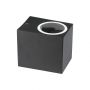 VT-7651 1 WAY GU10 WALL FITTING(ALUMINUM)SQUARE-BLACK, IP44