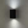 VT-7652 2 WAY GU10 WALL FITTING(ALUMINUM) SQUARE-BLACK (UP-DOWN) IP44