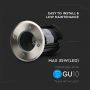 VT-7677 GU10 UNDERGROUND FITTING,STAINLESS STEEL BODY-BLACK IP65 (ROUND)