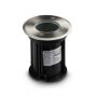 VT-7677 GU10 UNDERGROUND FITTING,STAINLESS STEEL BODY-BLACK IP65 (ROUND)