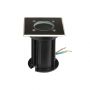 VT-7677 GU10 UNDERGROUND FITTING,STAINLESS STEEL BODY-BLACK IP65 (SQUARE)