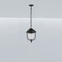 VT-850 E27 CEILING LAMP WITH CLEAR PC COVER-BLACK