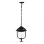 VT-850 E27 CEILING LAMP WITH CLEAR PC COVER-BLACK