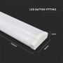 VT-8-41 40W LED BATTEN FITTING-121CM SAMSUNG CHIP 4000K 5 YRS WTY (120LM/W)