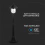 VT-851 E27 POLE LAMP WITH CLEAR COVER-BLACK