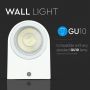 VT-7651 1 WAY GU10 WALL FITTING(ALUMINUM) ROUND-WHITE BODY, IP44