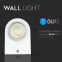 VT-7652 2 WAY GU10 WALL FITTING(ALUMINUM) ROUND-WHITE BODY, IP44