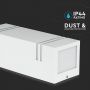 VT-7662 2 WAY GU10 WALL FITTING (SQUARE),STAINLESS STEEL BODY-WHITE BODY, IP44