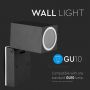 VT-7611 ADJUSTABLE HEAD GU10 WALL FITTING(ALUMINUM) 1 WAY IP44