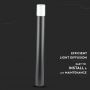 VT-7618 GU10 BOLLARD LAMP,ALUMINIUM BODY -BLACK IP54