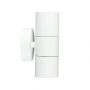 VT-7622 GU10 2 WAY WALL FITTING,STAINLESS STEEL BODY, IP44 (MATT WHITE)