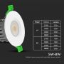 VT-DL0508 5W/8W LED FIRE RATED DOWNLIGHT CCT 4IN1 DIMMABLE