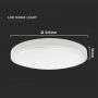 VT-8618 18W LED DOME LIGHT 4000K ROUND WHITE FRAME IP44