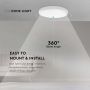 VT-8618 18W LED DOME LIGHT 6500K ROUND WHITE FRAME IP44