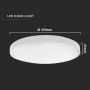 VT-8624 24W LED DOME LIGHT 6500K ROUND WHITE FRAME IP44