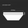 VT-8624 24W LED DOME LIGHT 4000K SQUARE WHITE FRAME IP44