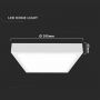 VT-8624 24W LED DOME LIGHT 6500K SQUARE WHITE FRAME IP44