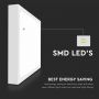 VT-8624 24W LED DOME LIGHT 4000K SQUARE WHITE FRAME IP44