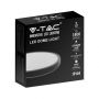 VT-8618 18W LED DOME LIGHT 4000K ROUND BLACK FRAME IP44