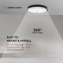 VT-8618 18W LED DOME LIGHT 3000K ROUND BLACK FRAME IP44