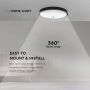 VT-8618 18W LED DOME LIGHT 4000K ROUND BLACK FRAME IP44