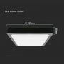 VT-8618 18W LED DOME LIGHT 3000K SQUARE BLACK FRAME IP44