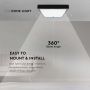 VT-8618 18W LED DOME LIGHT 3000K SQUARE BLACK FRAME IP44