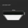 VT-8630 30W LED DOME LIGHT 3000K SQUARE BLACK FRAME IP44