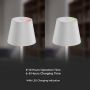 VT-7522 LED 2W TABLE LAMP 4400mA BATTERY 3000K IP54 WHITE BODY