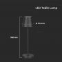 VT-7522 LED 2W TABLE LAMP 4400mA BATTERY 3000K IP54 BLACK BODY