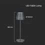 VT-7522 LED 2W TABLE LAMP 4400mA BATTERY 3000K IP54 GREY BODY