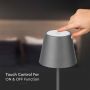 VT-7522 LED 2W TABLE LAMP 4400mA BATTERY 3000K IP54 GREY BODY