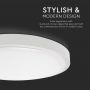 VT-8624S 24W LED DOME LIGHT MICROWAVE SENSOR 4000K ROUND WHITE FRAME IP44