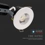 VT-702CL CANLESS FIRE RATED GU10 FITTING IP65 WHITE