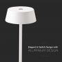 VT-7562 LED 2W TABLE LAMP 3000K WHITE BODY IP54