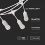 VT-713 LED STRING LIGHT EURO PLUG & WP SOCKET WHITE BODY