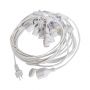 VT-713 LED STRING LIGHT EURO PLUG & WP SOCKET WHITE BODY