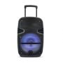 VT-6212 35W Przenosny glosnik karaoke bluetooth /gniazdo USB /slot na karte micro SD/gniazdo AUX/Mikrofon/Podswietlenie LED (30 cm)