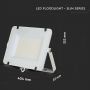 VT-156150W Naswietlacz LED SMD / Chip SAMSUNG / Barwa:6400K / Obudowa: Biala  / Wydajnosc: 120lm/w