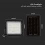 VT 40W LED SOLAR FLOODLIGHT 6400K 5000 mAh BATTERY 3M CABLE SMART IR REMOTE FAST CHARGE