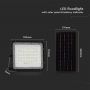 VT 80W LED SOLAR FLOODLIGHT 4000K 6000 mAh BATTERY 3M CABLE SMART IR REMOTE FAST CHARGE