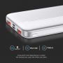 VT-10000 10000mAh FAST CHARGER POWER BANK WHITE