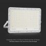 VT 240W LED SOLAR FLOODLIGHT 4000K 20000 mAh BATTERY 3M CABLE SMART IR REMOTE FAST CHARGE WHITE