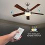 VT-6052-5 60W LED CEILING FAN WITH RF CONTROL-5 BLADES-AC MOTOR