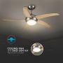 VT-6053-5 60W LED CEILING FAN WITH LIGHT KIT-RF CONTROL-5 BLADES-AC MOTOR