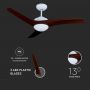 VT-6055-3 35W LED CEILING FAN WITH RF CONTROL-3 BLADES-DC MOTOR-BROWN