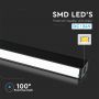 VT-4121 20W LED MAGNETIC SMD LINEAR LIGHT 4000K-BLACK IP20 24V