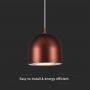 VT-7795 LED HANGING LAMP D:100 ADJUSTABLE WIRE & TOUCH LIGHT ON/OFF 3000K BROWN BODY