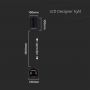 VT-7797 LED HANGING LAMP D:120 ADJUSTABLE WIRE & TOUCH LIGHT ON/OFF 3000K BLACK BODY